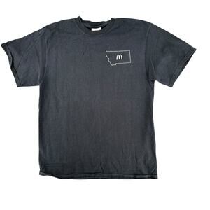 Montana McDonald's Unisex or Men’s T-Shirt Black White Streetwear Cotton Medium